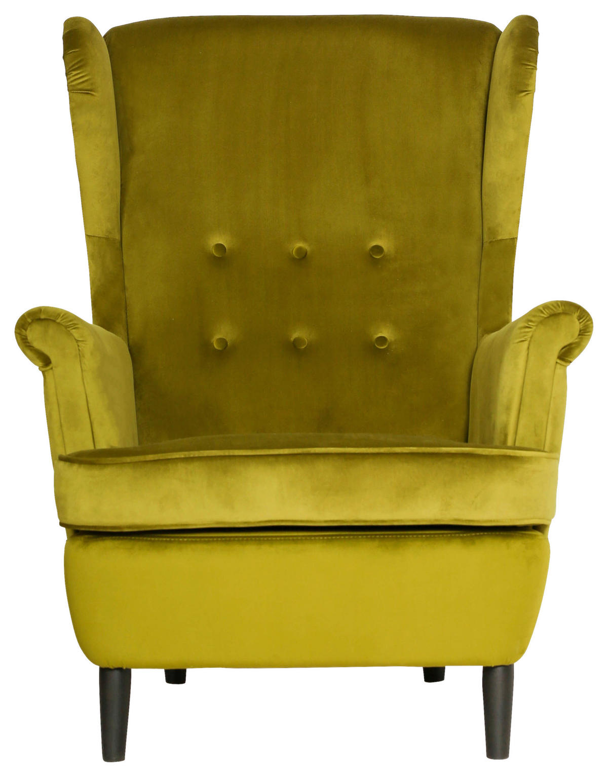 KRESLO UŠIAK, drevo, textil, kartón, kompozitné drevo, zelená - čierna/zelená, Basics, kartón/drevo (78/102/98cm) - Niels Andersson