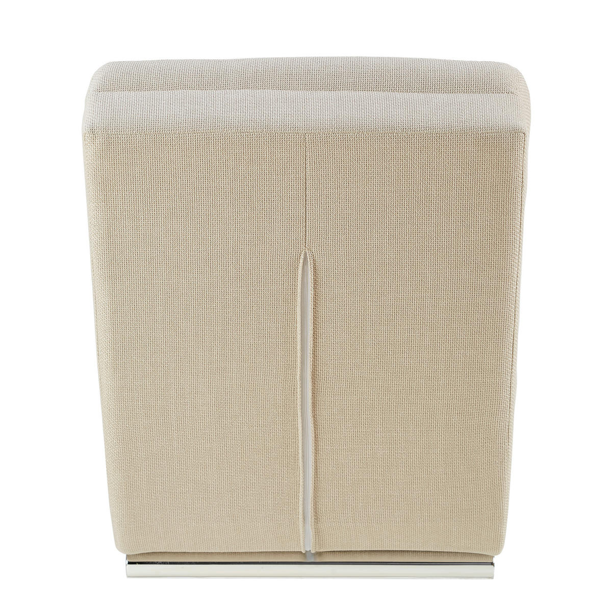 RELAXLIEGE in Struktur Beige, Chromfarben  - Chromfarben/Beige, MODERN, Textil/Metall (170/82/60cm) - Livetastic