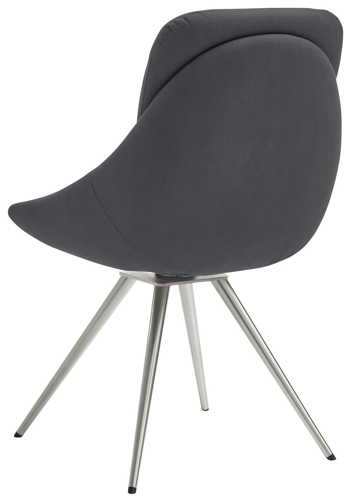 STUHL  in Stahl  - Edelstahlfarben/Grau, Design, Textil/Metall (55/91/64cm) - Venjakob