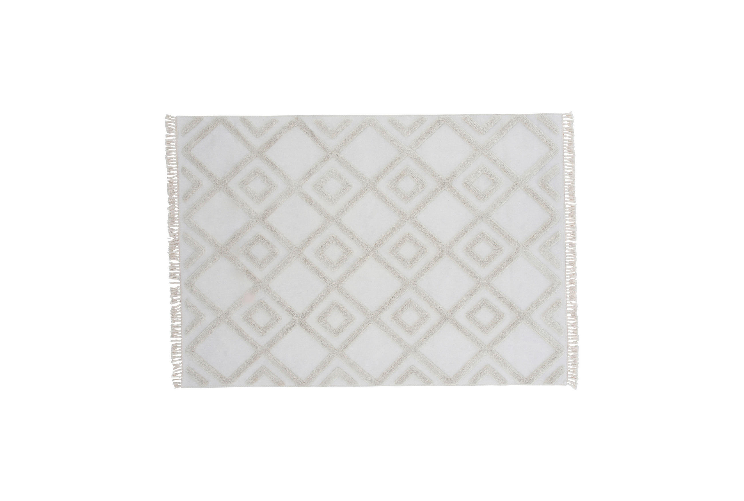 FLACHWEBETEPPICH 160/230 cm Weiß  - Weiß, LIFESTYLE, Textil (160/230cm) - P & B