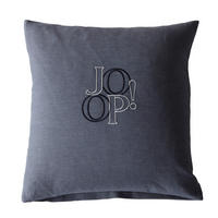 ZIERKISSEN Soft Label 35/35 cm  - Blau, Design, Textil (35/35cm) - Joop!
