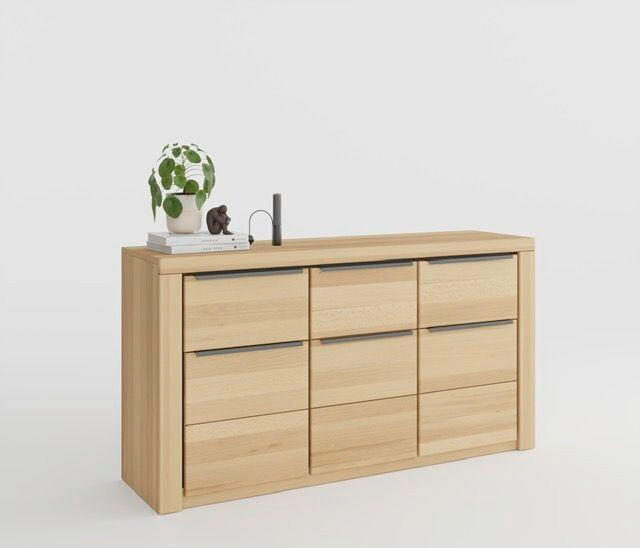 SIDEBOARD 160/80/40 cm  - Buchefarben/Schwarz, Design, Holz/Holzwerkstoff (160/80/40cm) - Livetastic
