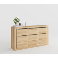 SIDEBOARD Brunei  in 160/80/40 cm  - Buchefarben/Schwarz, Design, Holz/Holzwerkstoff (160/80/40cm) - Livetastic