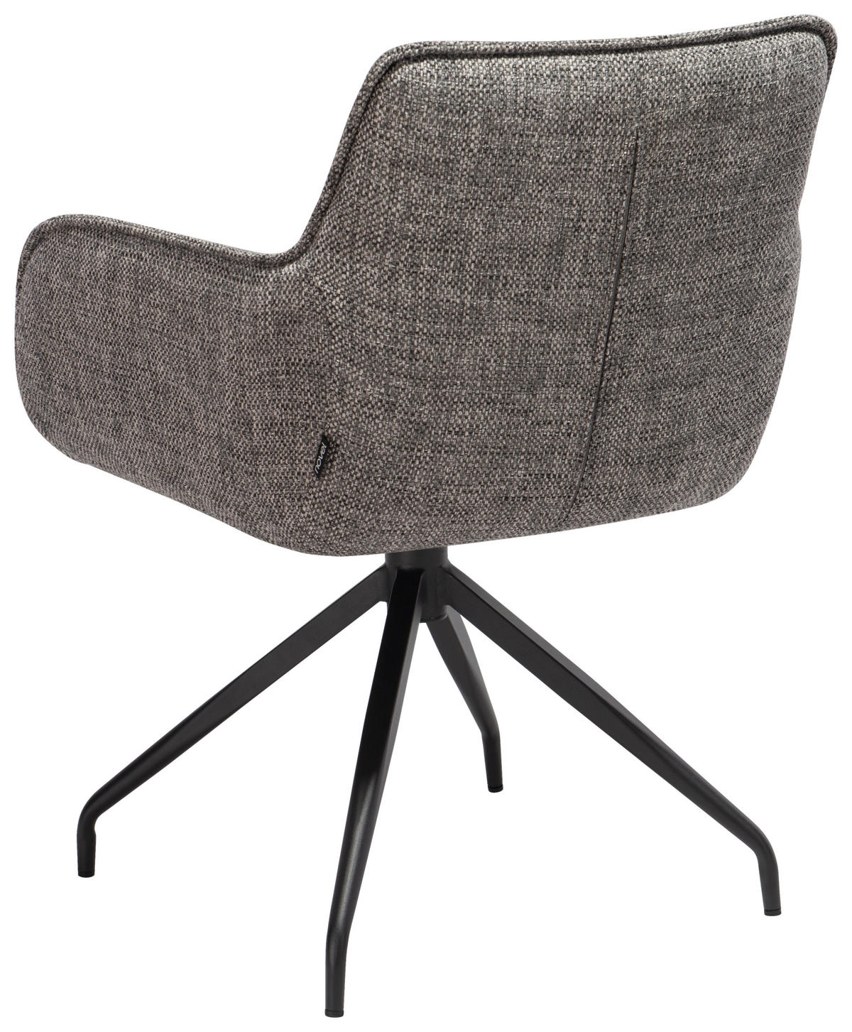 ARMLEHNSTUHL  in Eisen Mikrofaser  - Schwarz/Grau, Design, Textil/Metall (61/87,5/61cm) - Novel