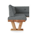 ECKBANK 225/155 cm  in Dunkelgrau  - Eichefarben/Dunkelgrau, Natur, Holz/Textil (225/155cm) - Moderano