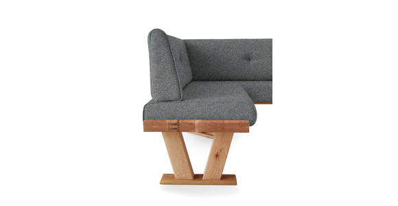ECKBANK 225/155 cm  in Dunkelgrau  - Eichefarben/Dunkelgrau, Natur, Holz/Textil (225/155cm) - Moderano