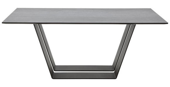 ESSTISCH in Metall, Keramik 180/90/76 cm  - Anthrazit/Schwarz, Design, Keramik/Metall (180/90/76cm) - Ambiente