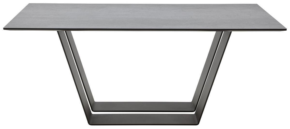 ESSTISCH in Metall, Keramik 180/90/76 cm   - Anthrazit/Schwarz, Design, Keramik/Metall (180/90/76cm) - Ambiente