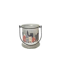 SVIETNIK  kov, sklo - viacfarebná, Lifestyle, kov/sklo (8,5/10cm) - X-Mas