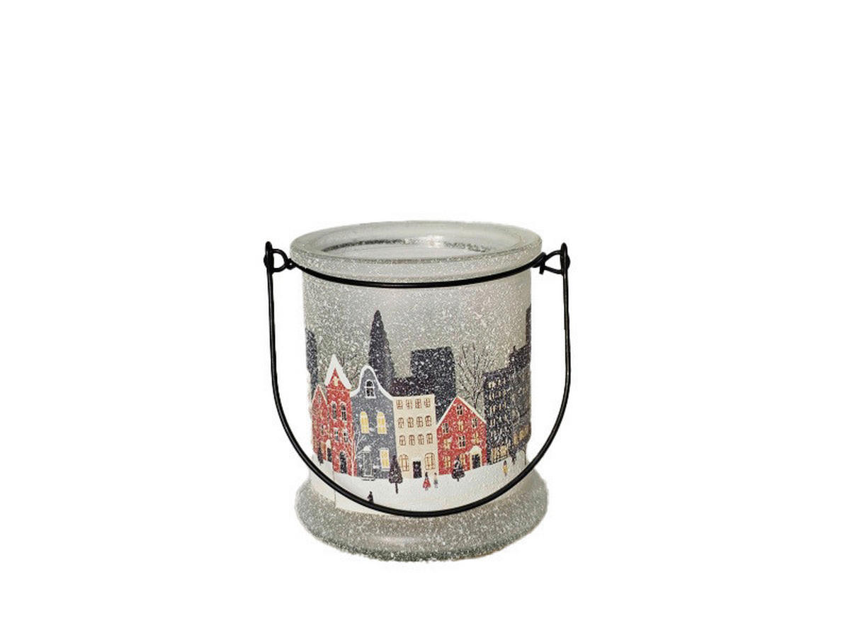 SVIETNIK  kov, sklo - viacfarebná, Lifestyle, kov/sklo (8,5/10cm) - X-Mas