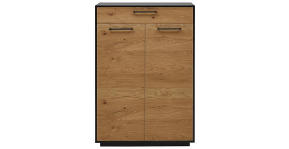 SCHUHSCHRANK 86/124/37 cm - Eichefarben/Anthrazit, Design, Holz/Holzwerkstoff (86/124/37cm) - Dieter Knoll