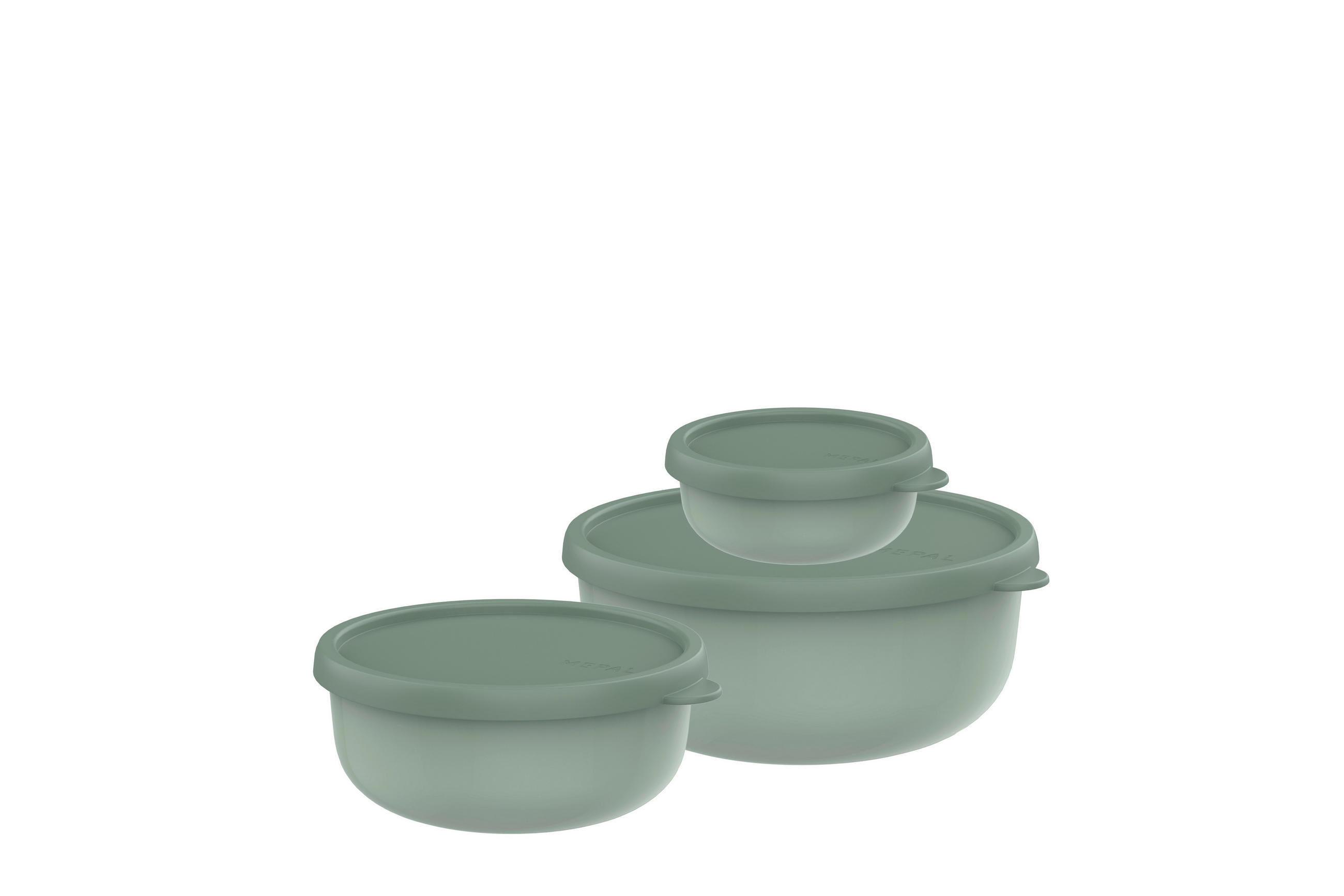 VORRATSDOSENSET 3-teilig  - Salbeigrün, KONVENTIONELL (19,6/19,4/8,3cm) - Mepal