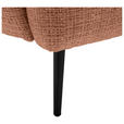 SCHLAFSOFA Chenille Rostfarben  - Rostfarben/Schwarz, KONVENTIONELL, Textil/Metall (228/75/98cm) - Carryhome
