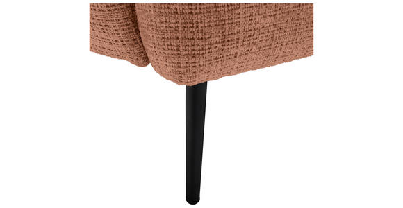 SCHLAFSOFA Chenille Rostfarben - Rostfarben/Schwarz, KONVENTIONELL, Textil/Metall (228/75/98cm) - Carryhome