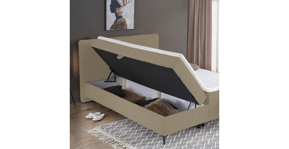 BOXBETT 140/200 cm in Hellbraun - Hellbraun/Schwarz, Design, Holz/Holzwerkstoff (140/200cm) - Xora