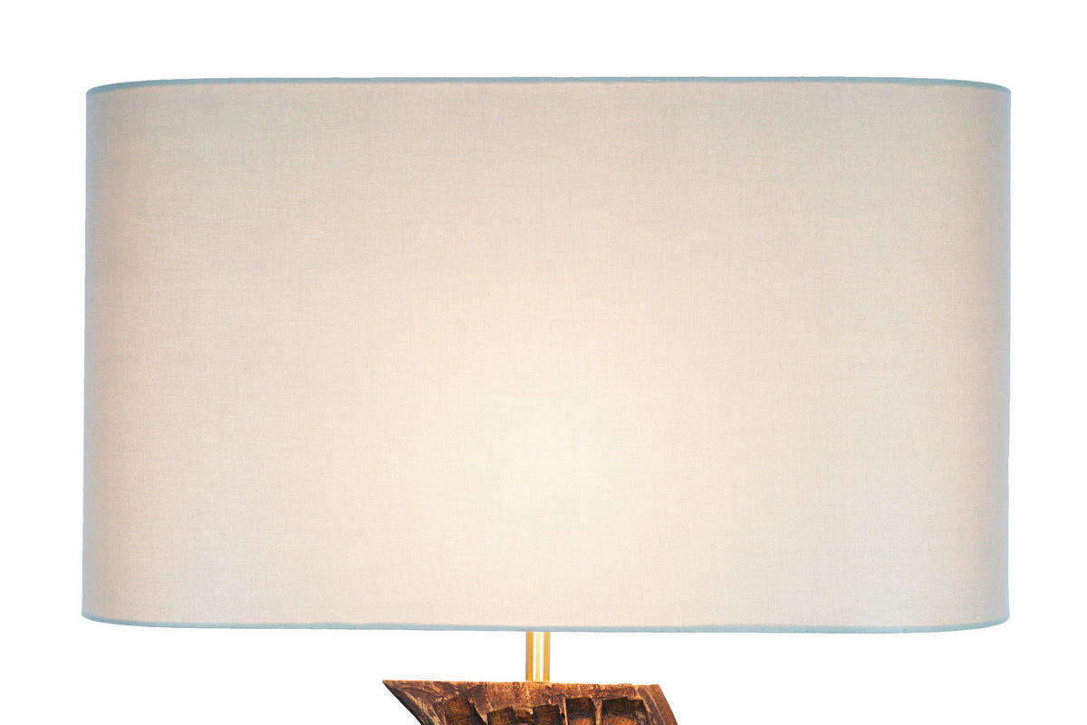 STEHLEUCHTE  40/171/20 cm   - Schwarz/Naturfarben, Design, Holz/Textil (40/171/20cm) - P & B