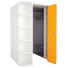 BEGEHBARER ECKSCHRANK 1-türig Orange, Weiß - Silberfarben/Orange, KONVENTIONELL, Holzwerkstoff/Kunststoff (156,8/220/125cm) - Venda