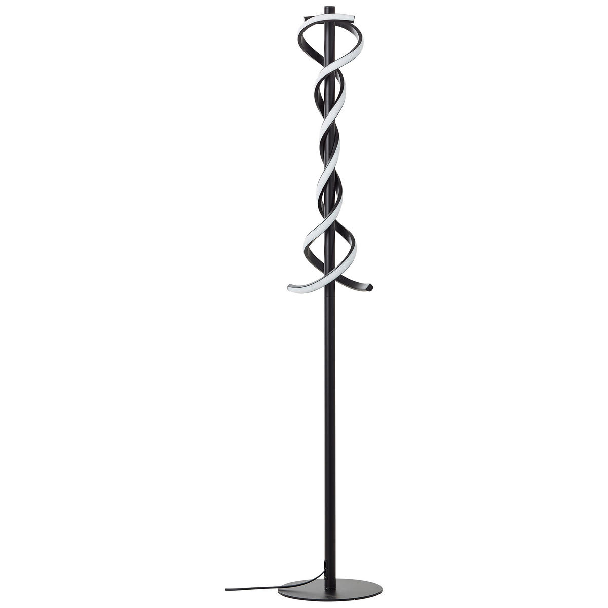 LED-STEHLEUCHTE - Schwarz, Design, Kunststoff/Metall (23/127,9cm) - Brilliant
