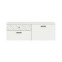 SKRINKA NA TOPÁNKY, biela, 110/38/35 cm - čierna/biela, Design, kov/kompozitné drevo (110/38/35cm) - MID.YOU