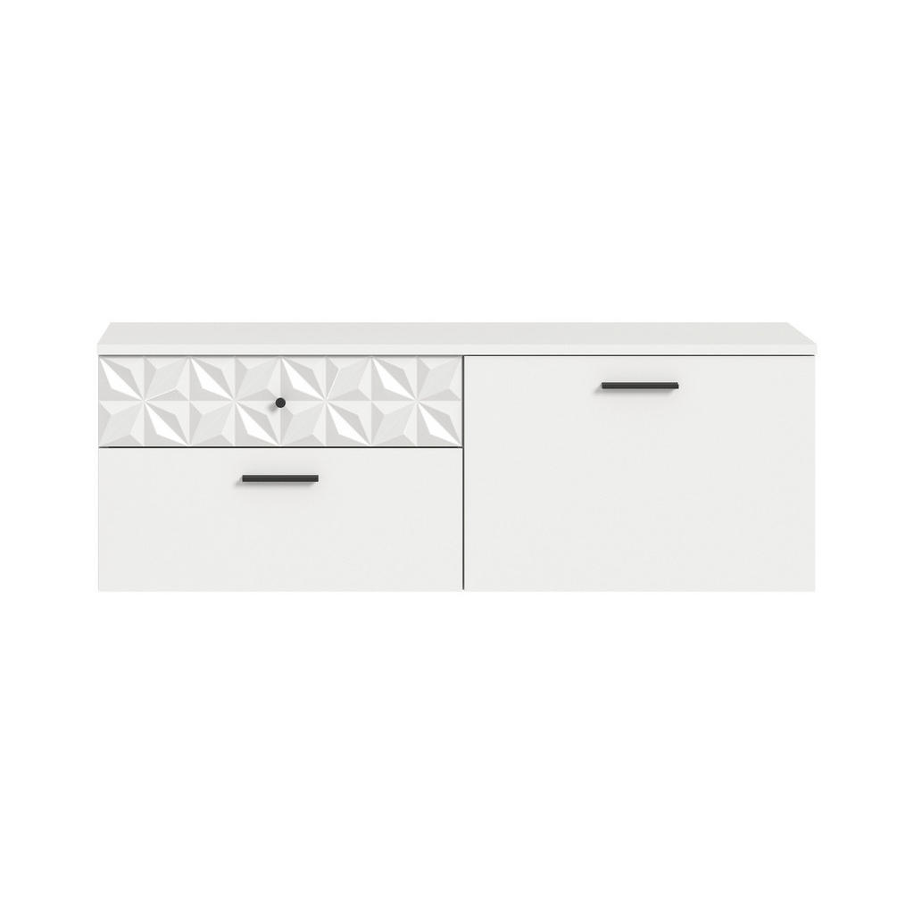 Schuhschrank Prisma Weiß B: 110 cm