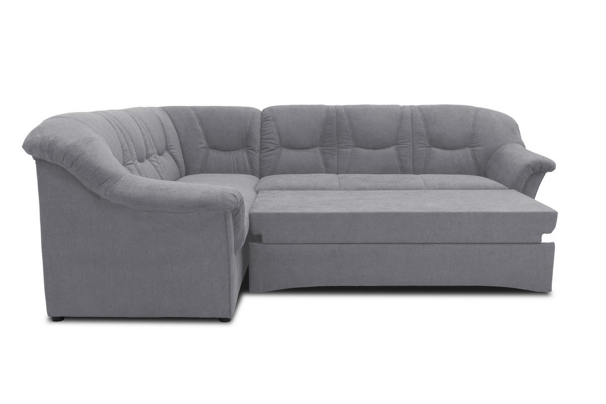 ECKSOFA Dunkelgrau Mikrofaser  - Dunkelgrau/Schwarz, KONVENTIONELL, Kunststoff/Textil (190/240cm) - MID.YOU