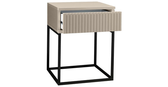 NACHTKÄSTCHEN 40/51,7/38,5 cm  in Schwarz, Kaschmir  - Kaschmir/Schwarz, MODERN, Holzwerkstoff/Metall (40/51,7/38,5cm) - Carryhome