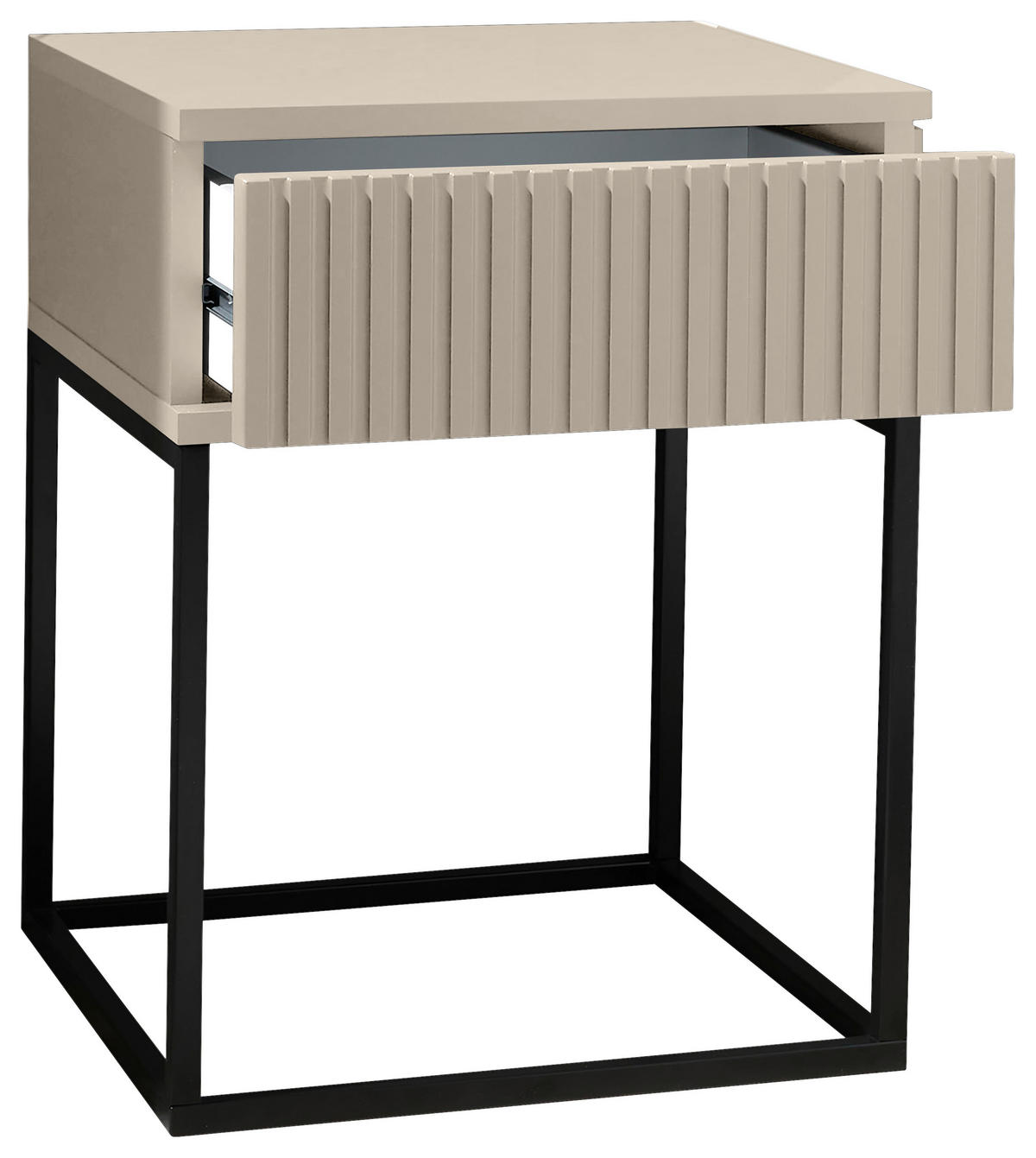 NACHTTISCH 40/51,7/38,5 cm  in Schwarz, Kaschmir  - Kaschmir/Schwarz, Modern, Holzwerkstoff/Metall (40/51,7/38,5cm) - Livetastic