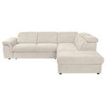 ECKSOFA Creme Flachgewebe  - Creme/Schwarz, KONVENTIONELL, Kunststoff/Textil (280/235cm) - Carryhome