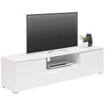 LOWBOARD Spice  in 165/42/40 cm  - Weiß Hochglanz/Silberfarben, Design, Holzwerkstoff/Kunststoff (165/42/40cm) - Carryhome