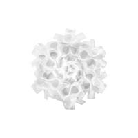 DECKENLEUCHTE CLIZIA 53/20 cm   - Transparent/Weiß, Design, Kunststoff (53/20cm) - Slamp