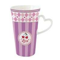 POHÁR  - világos rózsaszín/fehér, Basics, kerámia (0.60l)