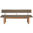 SITZBANK Echtleder Wildeiche mehrschichtige Massivholzplatte (Tischlerplatte) Eichefarben, Grau - Eichefarben/Grau, Design, Leder/Holz (208/86,5/65,5cm) - VOGLAUER