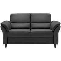 3-SITZER-SOFA in Lederlook Schwarz  - Schwarz, MODERN, Holz/Textil (192/90/89cm) - Livetastic