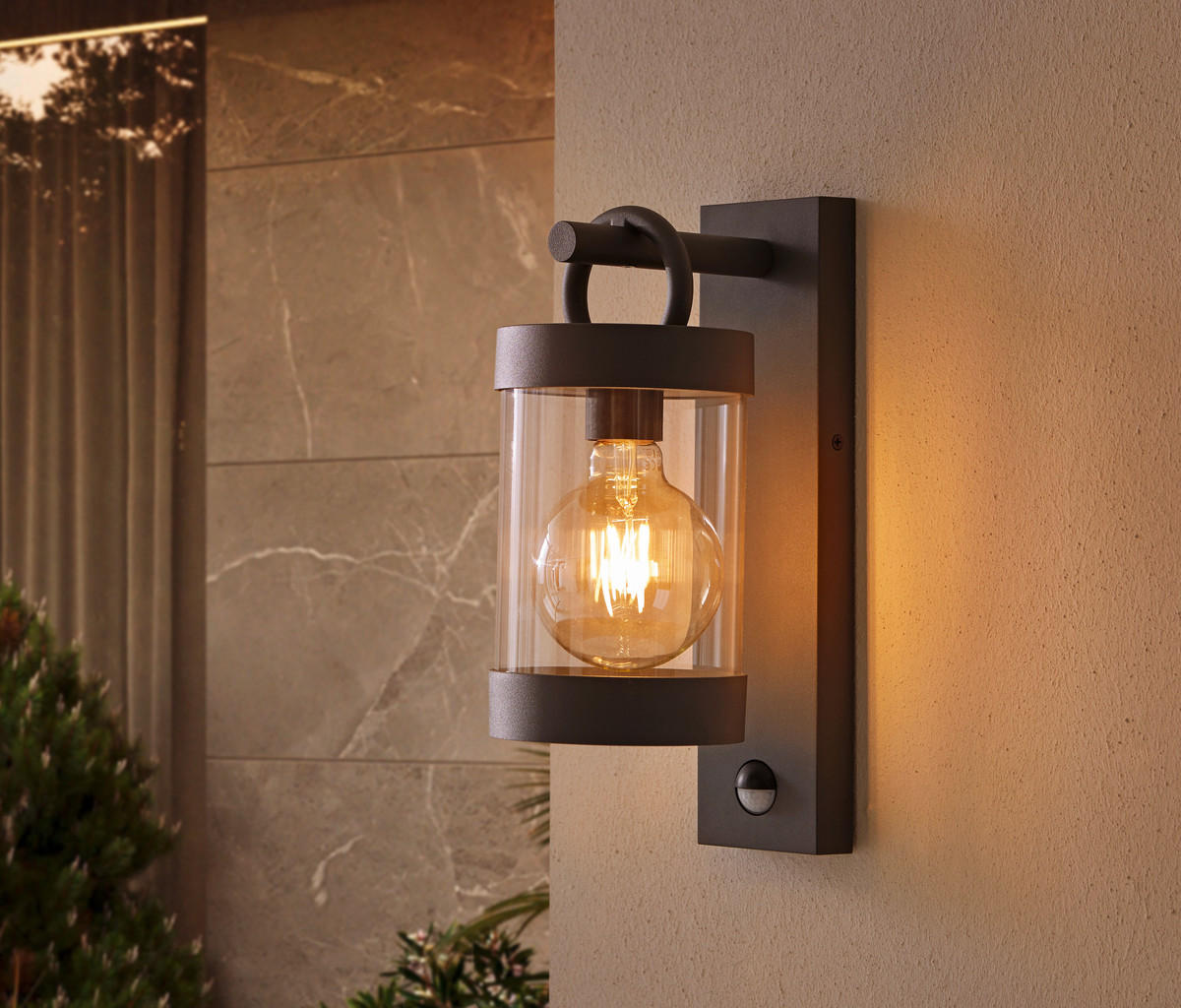 AUßENWANDLEUCHTE   - Anthrazit, Basics, Metall (12,5/33/18,6cm) - Trio Leuchten