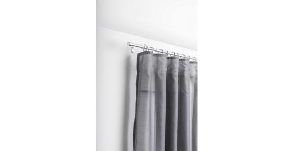 VORHANGSTANGENSET 120-210 cm  - Grau Hochglanz, Basics, Metall (120-210cm) - Homeware