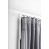 VORHANGSTANGENSET 120-210 cm  - Grau Hochglanz, Basics, Metall (120-210cm) - Homeware