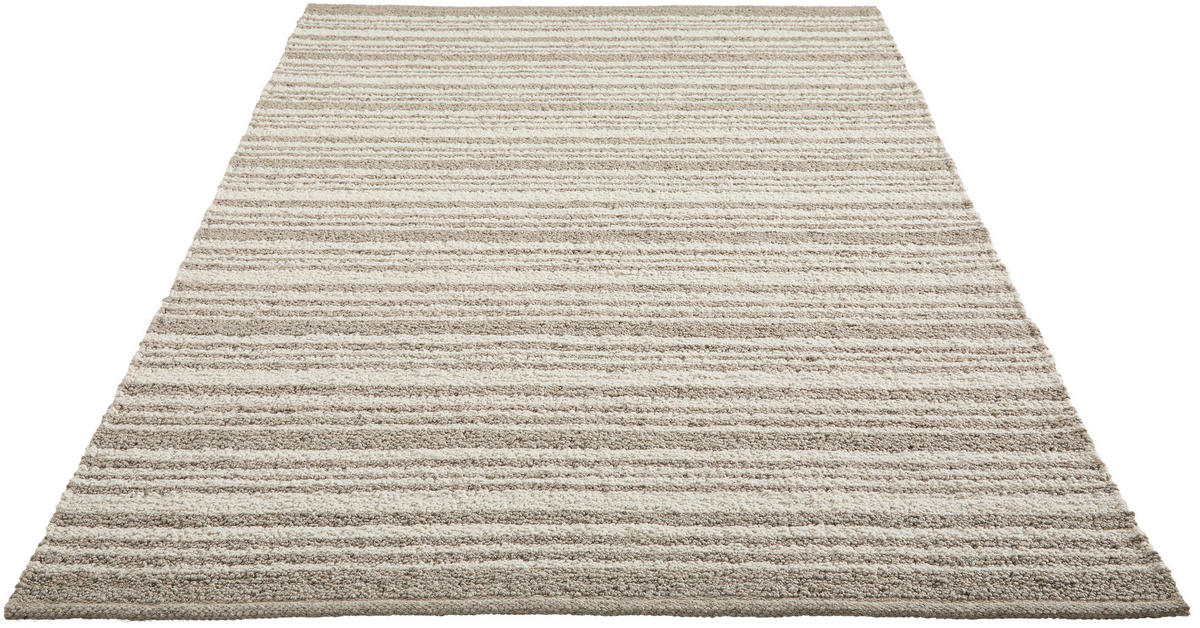 HANDWEBTEPPICH Wohnzimmer 130/190 cm Grauweiß rechteckig  - Grauweiß, Natur, Textil (130/190cm) - Linea Natura