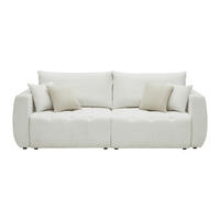 SCHLAFSOFA in Chenille, Jacquard Creme  - Beige/Creme, Kunststoff/Textil (245/74-90/104cm) - MID.YOU