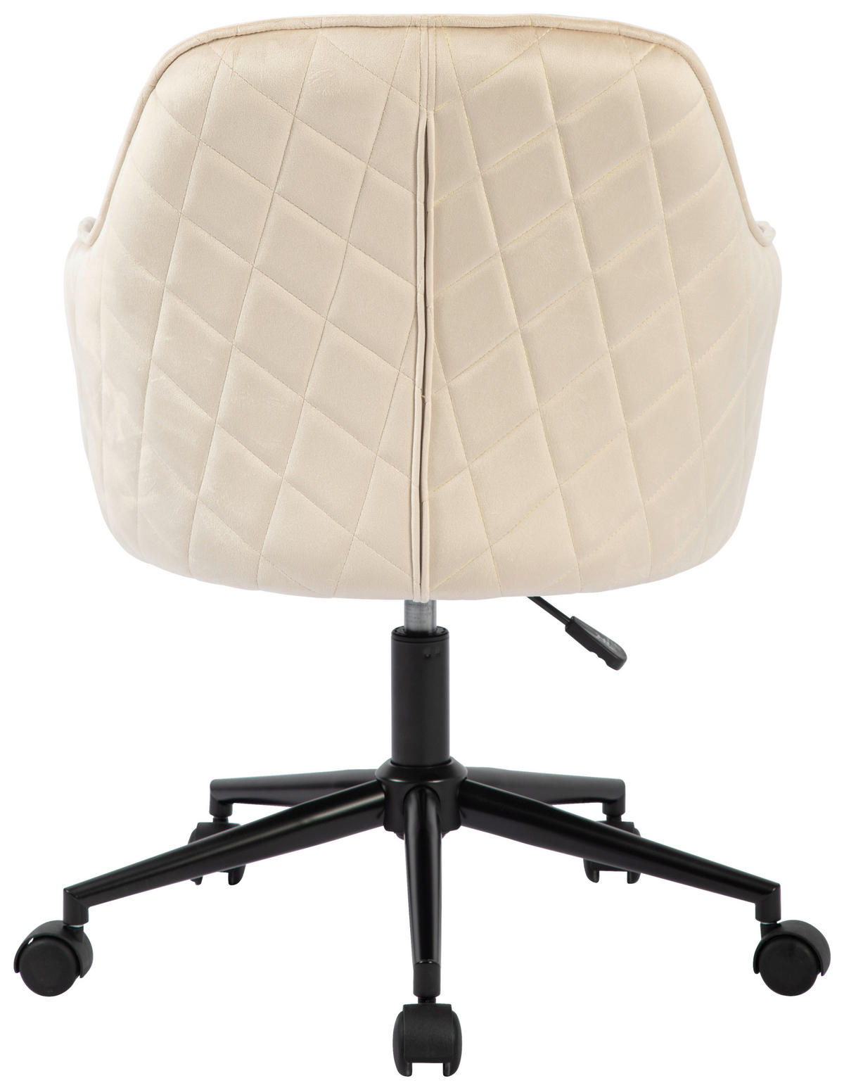 DREHSTUHL Samt Schwarz, Beige  - Beige/Schwarz, MODERN, Kunststoff/Textil (58/82/90/62cm) - MID.YOU