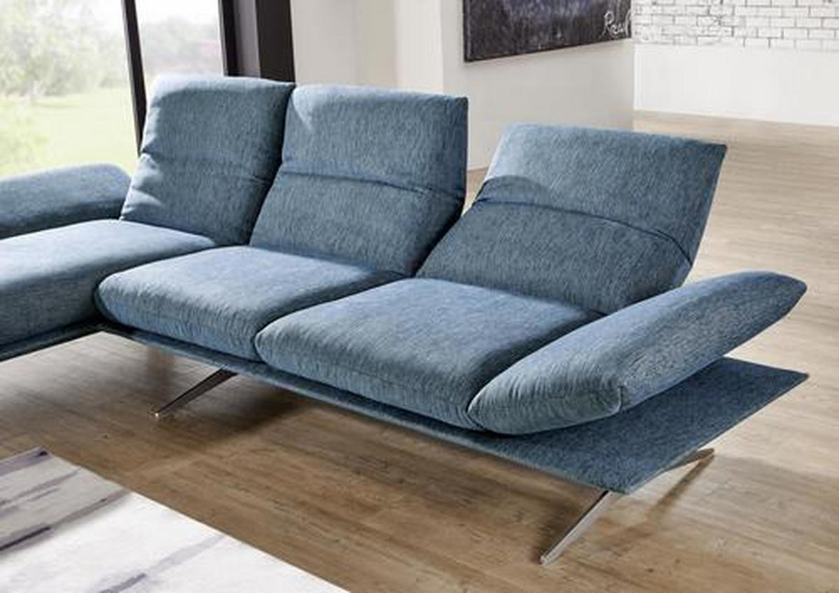 ECKSOFA Grün Flachgewebe  - Grün, Design, Textil/Metall (159/314cm) - Koinor