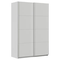 SCHWEBETÜRENSCHRANK  in Seidengrau  - Seidengrau/Alufarben, KONVENTIONELL, Holzwerkstoff/Metall (136/229/62cm) - Xora