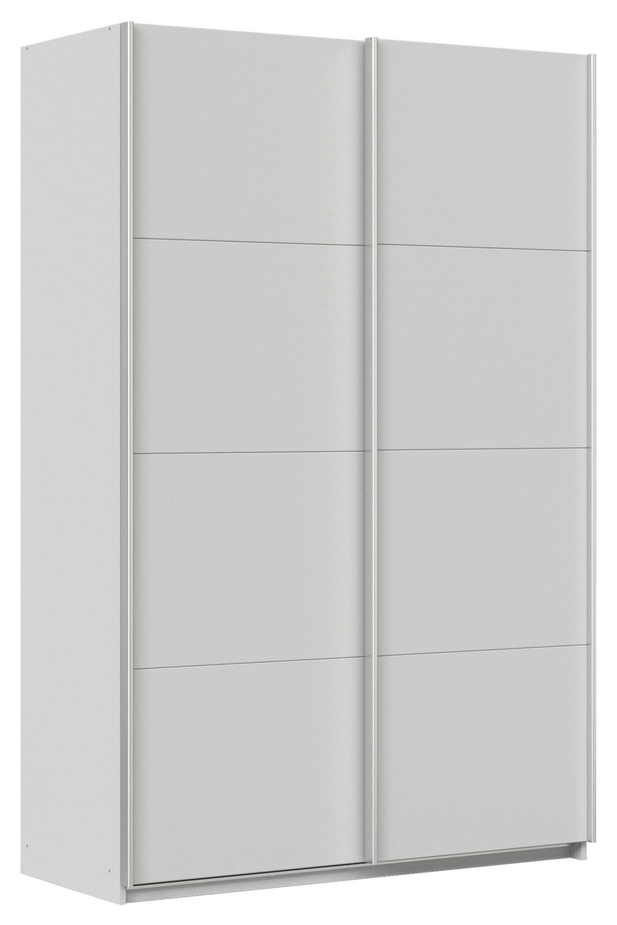 SCHWEBETÜRENSCHRANK  in Seidengrau  - Seidengrau/Alufarben, KONVENTIONELL, Holzwerkstoff/Metall (136/229/62cm) - Xora