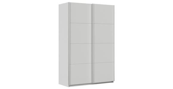 SCHWEBETÜRENSCHRANK  in Seidengrau  - Seidengrau/Alufarben, KONVENTIONELL, Holzwerkstoff/Metall (136/210/62cm) - Xora