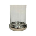 WINDLICHT Silberfarben 22/32 cm  - Silberfarben, Design, Glas/Metall (22/32cm) - Ambia Home