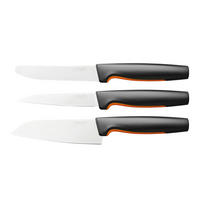 SET NOŽEV  FISKARS FUNCTIONAL FORM 3-delni - črna/oranžna, Basics, kovina/umetna masa - Fiskars