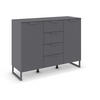 SIDEBOARD  in 120/92/42 cm  - Dunkelgrau, Design, Holzwerkstoff/Metall (120/92/42cm) - Carryhome