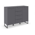 SIDEBOARD  in 120/92/42 cm  - Dunkelgrau, Design, Holzwerkstoff/Metall (120/92/42cm) - Xora