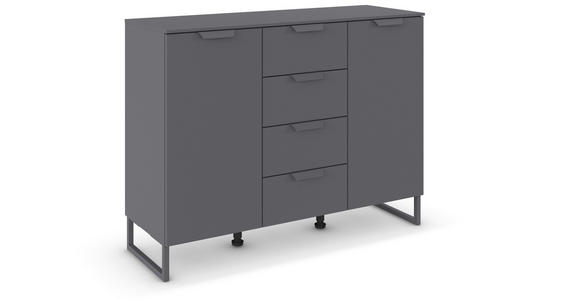 SIDEBOARD  in 120/92/42 cm  - Dunkelgrau, Design, Holzwerkstoff/Metall (120/92/42cm) - Xora