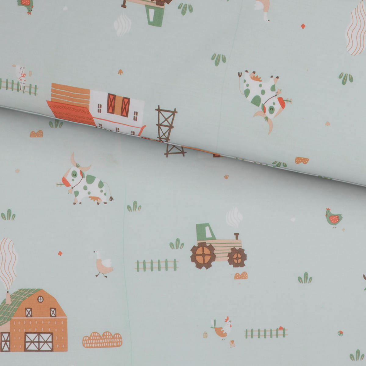 BABYBETTWÄSCHE Webstoff 100/135 cm  - Grün, Basics, Textil (100/135cm) - Avelia