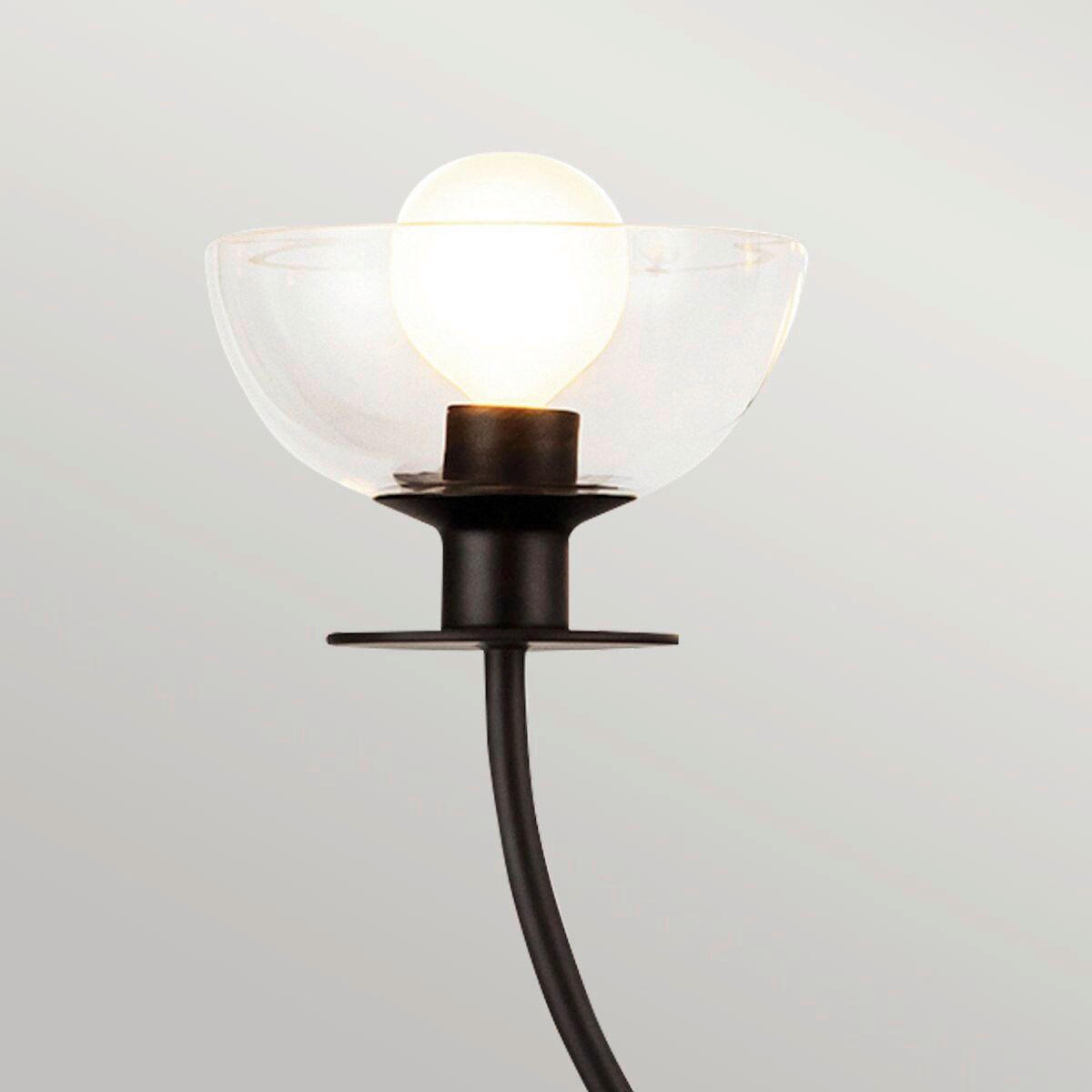 KRONLEUCHTER 38/67,3 cm   - Schwarz, KONVENTIONELL, Glas/Metall (38/67,3cm) - Elstead Lighting